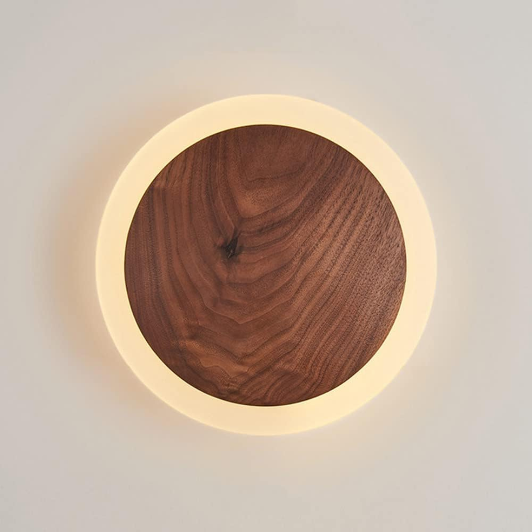 Fjordale Nordic Wooden LED Wall Light For Living Room