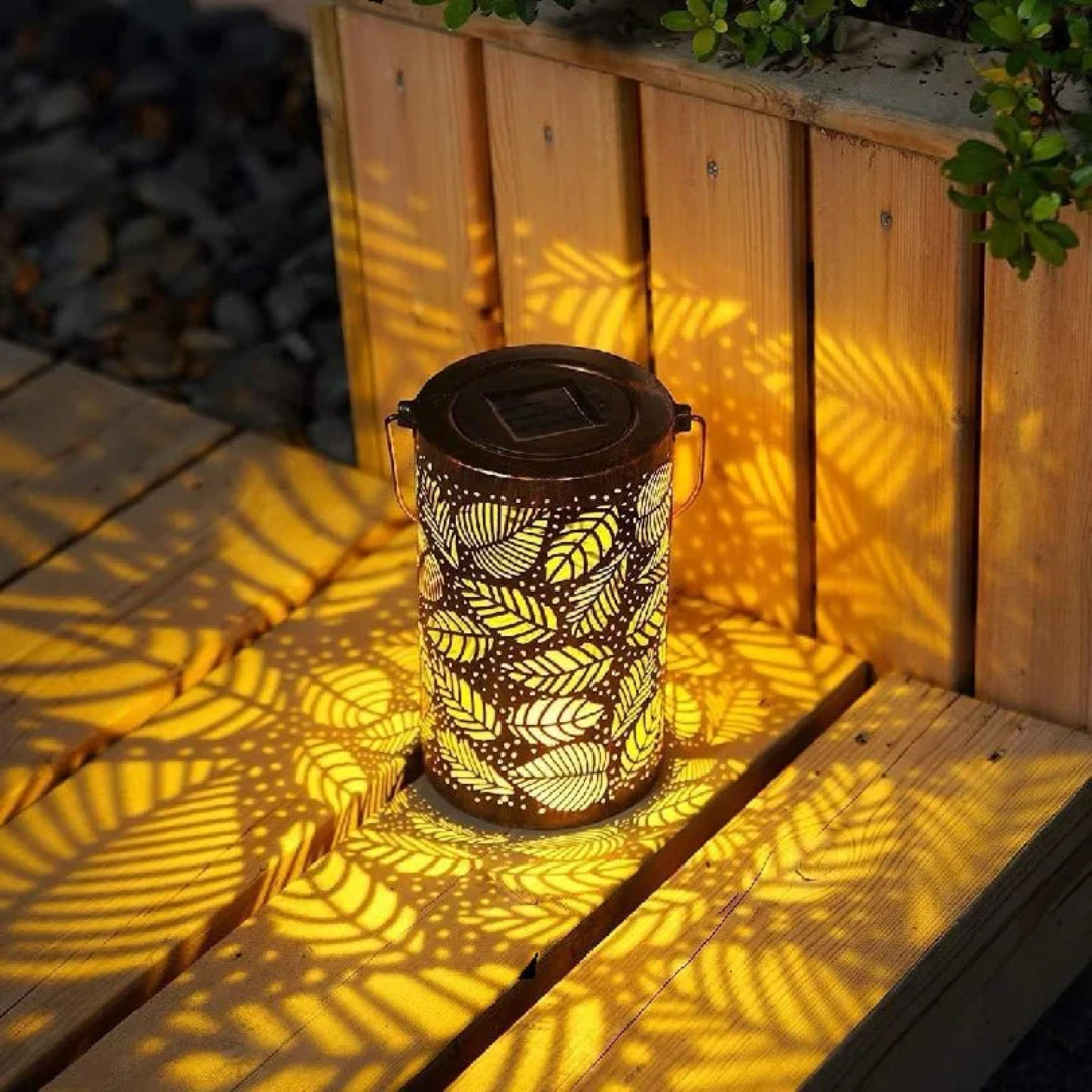 SylvaLeaf Solar Garden Lamp With Elegant Leaf Motif For Pathways