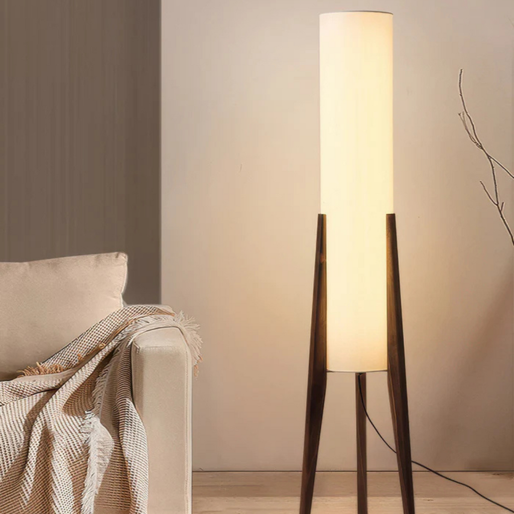 Liora Wood Floor Lamp In Natural Tone For Living Room