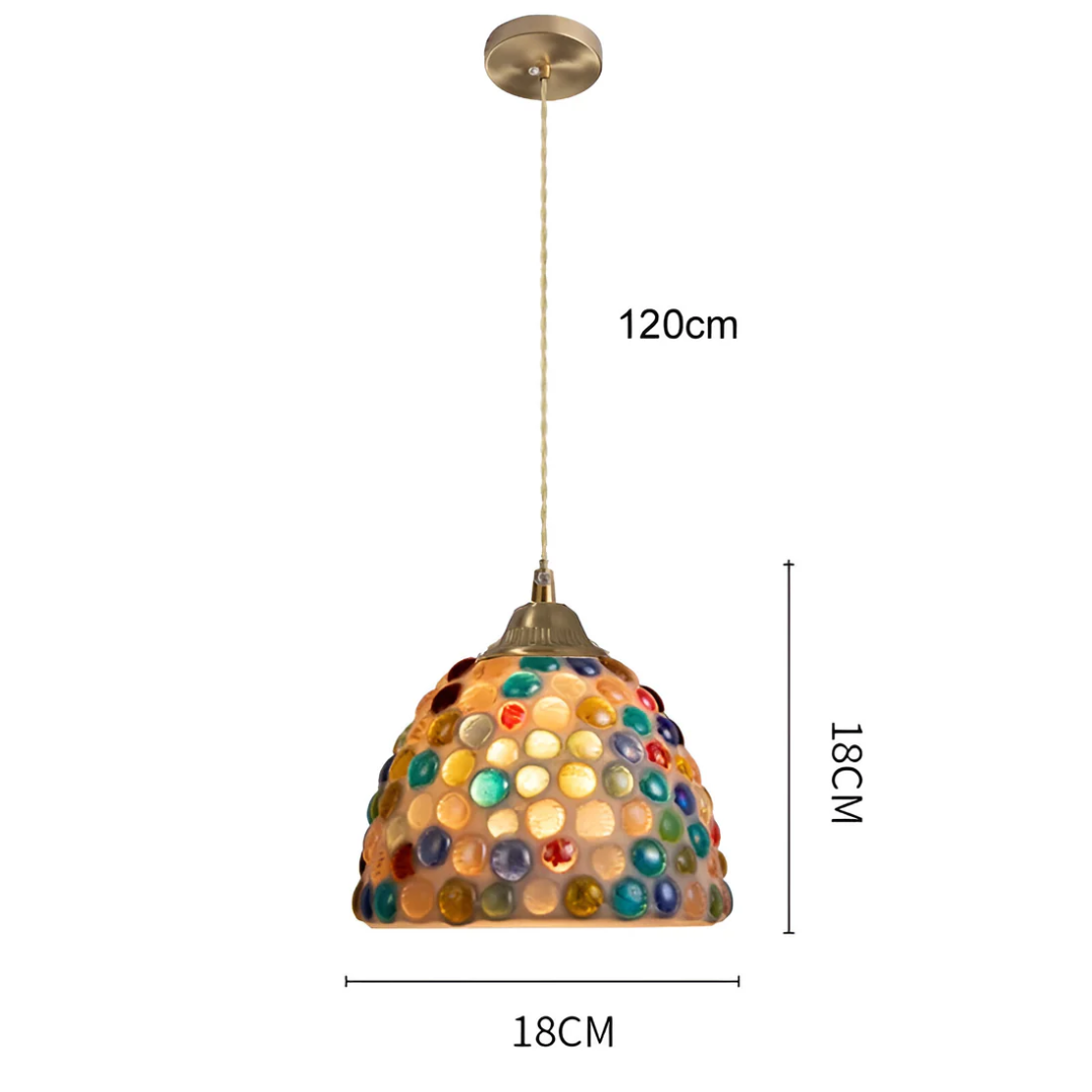 Liora Glass Pendant Light Colorful Dining Table Hanging Lamp