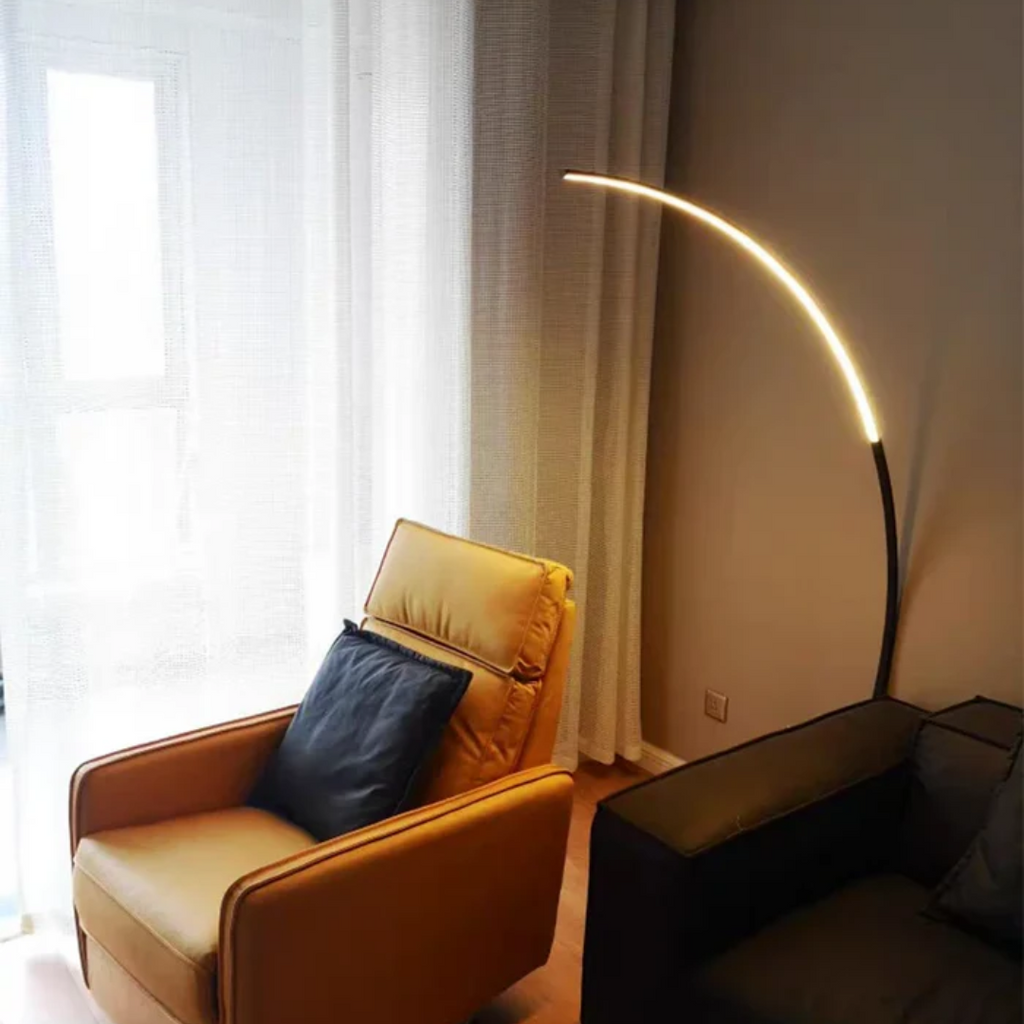 Astra Minimalist Arc LED Floor Lamp for Living Room and Bedroom