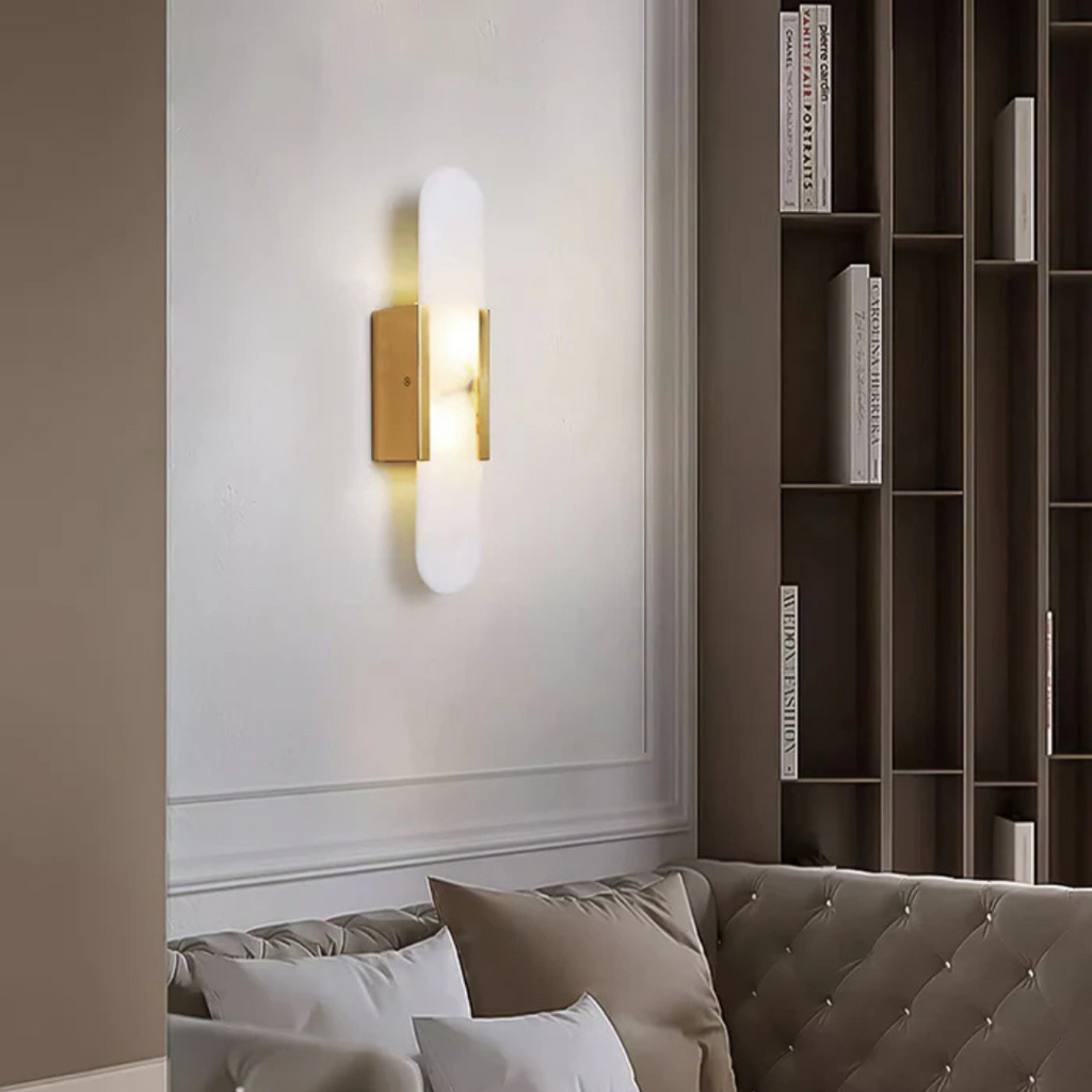 LumaNova Marble LED Wall Light for Ambient Indoor Lighting