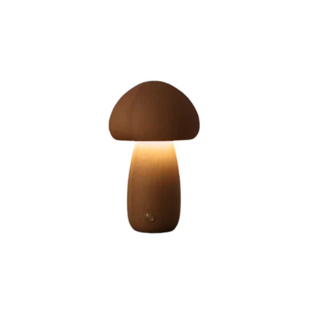 Elmora Wooden Touch Table Lamp Rechargeable With Warm Glow