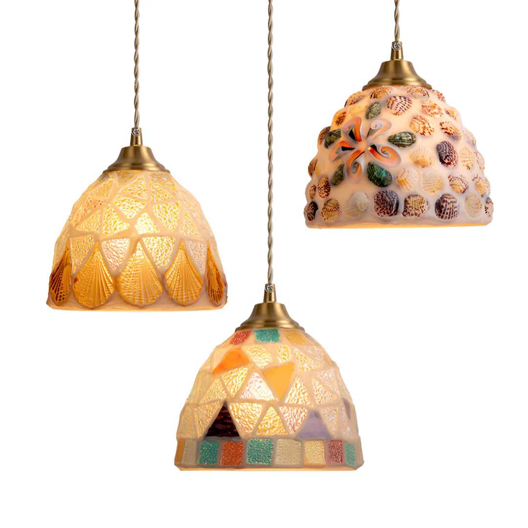 Liora Glass Pendant Light Colorful Dining Table Hanging Lamp