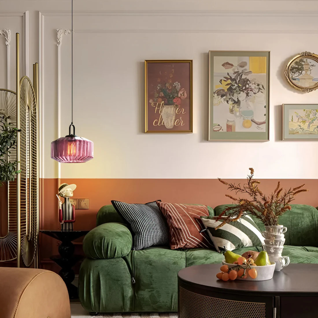 Lunara Vintage Warm Glass Pendant Lamp for Dining Rooms