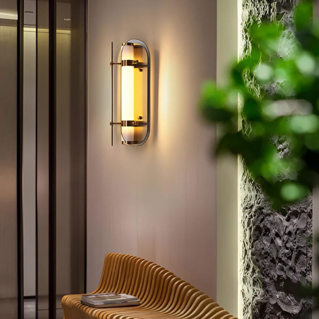 Aurelo Luxury Glass LED Wall Light for Modern Interiors
