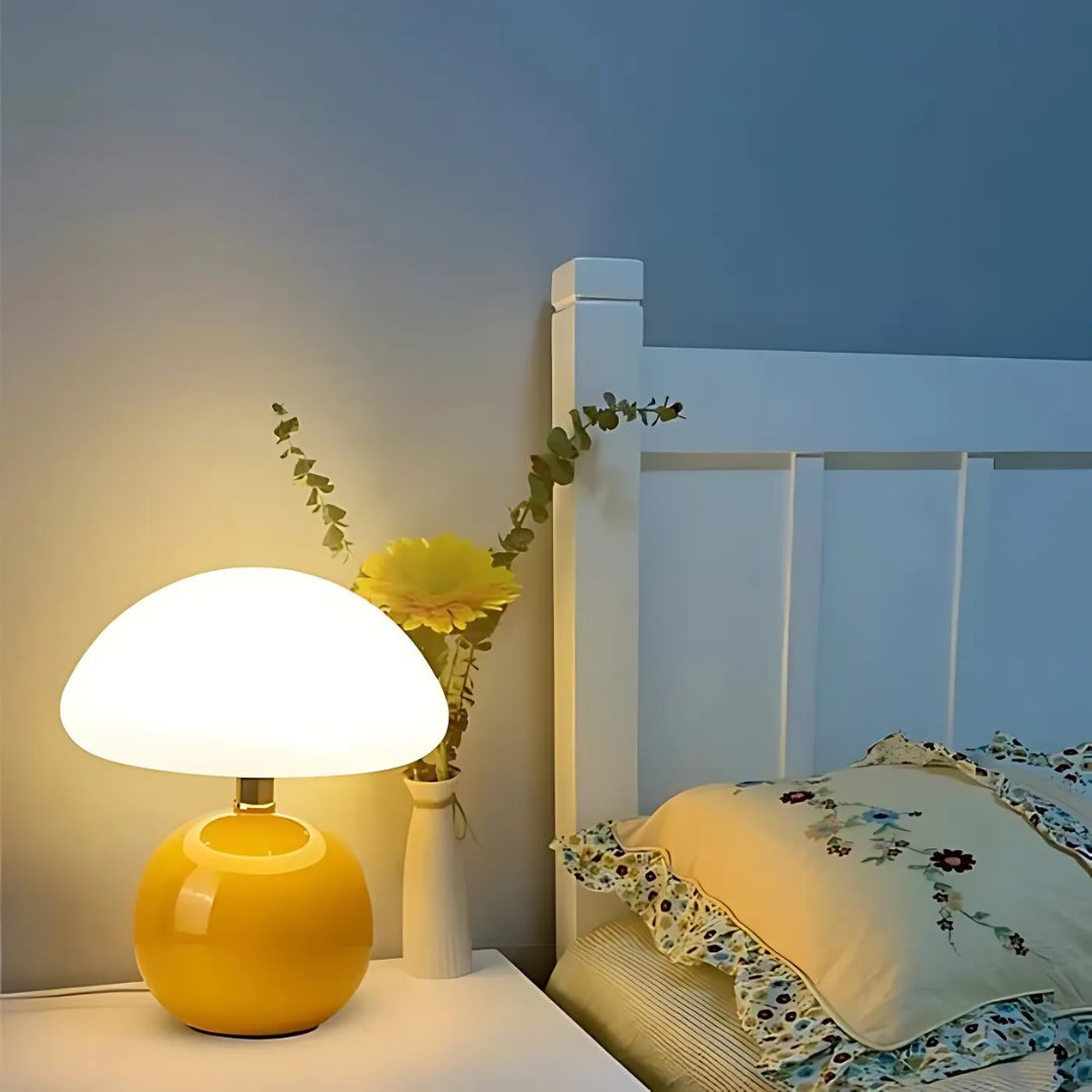 MycoGlow Mushroom LED Table Lamp for Cozy Bedrooms