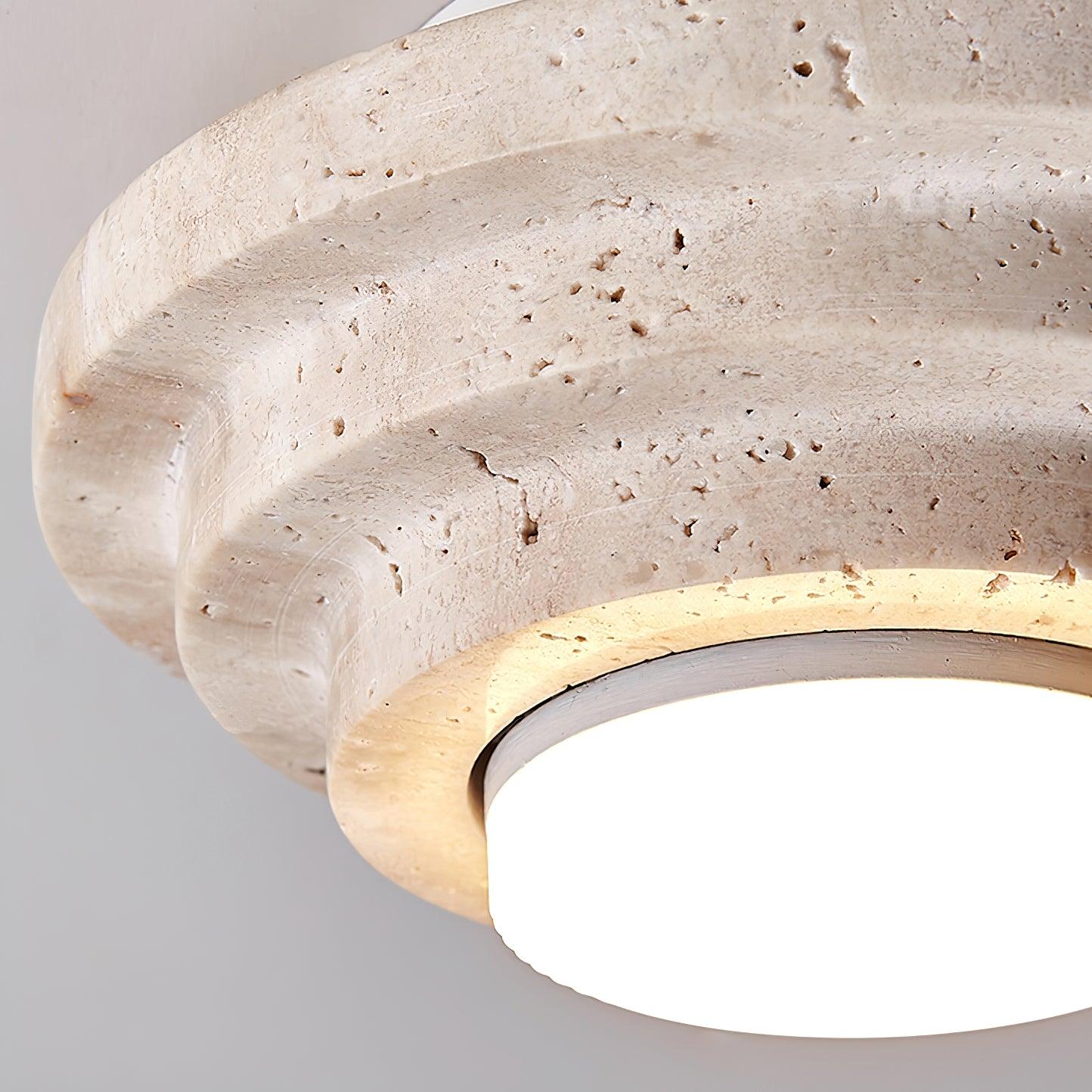 Lumenora | Travertine LED Ceiling Light With Warm Glow