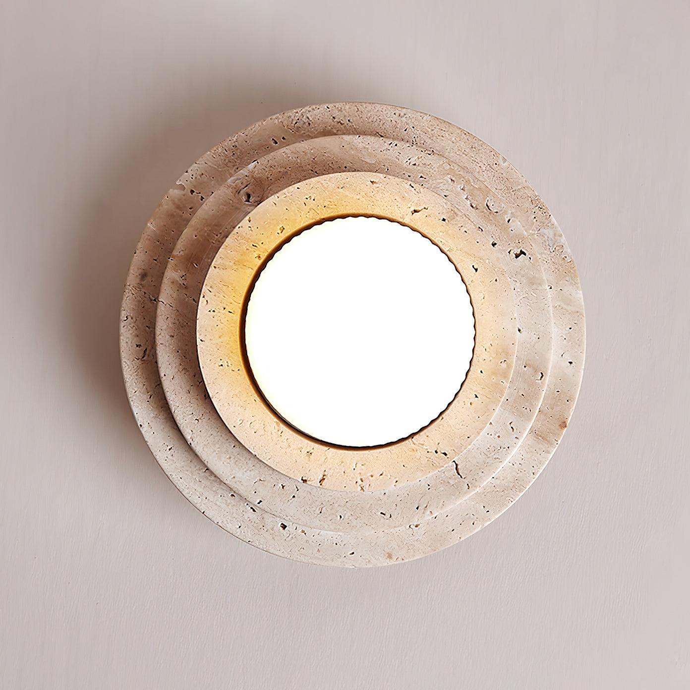 Lumenora | Travertine LED Ceiling Light With Warm Glow