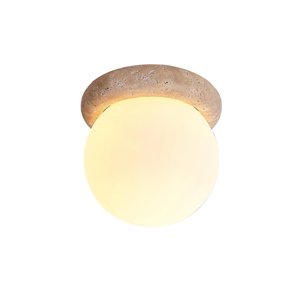 Corteza Travertine LED Ceiling Light for Small Rooms