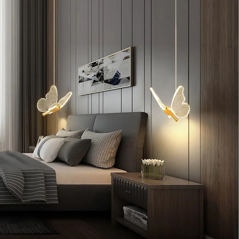 FleurWing Butterfly Pendant Light for Living Rooms and Kids' Rooms
