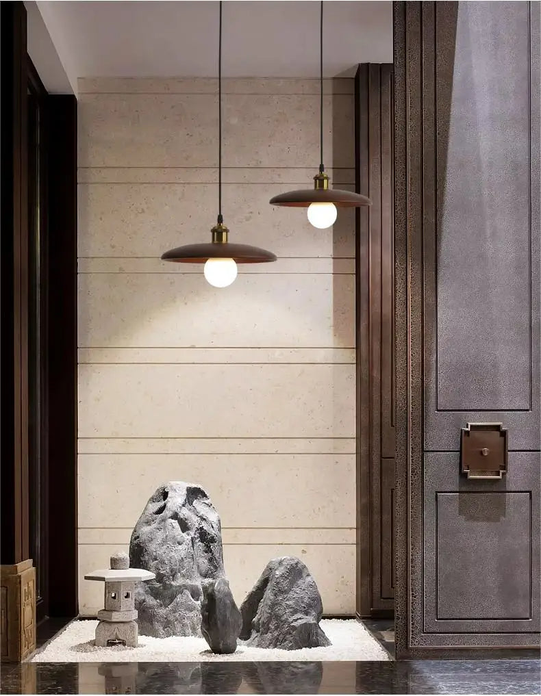 Kivara Nordic Wood Pendant Lamp With Art Glass LED Lighting