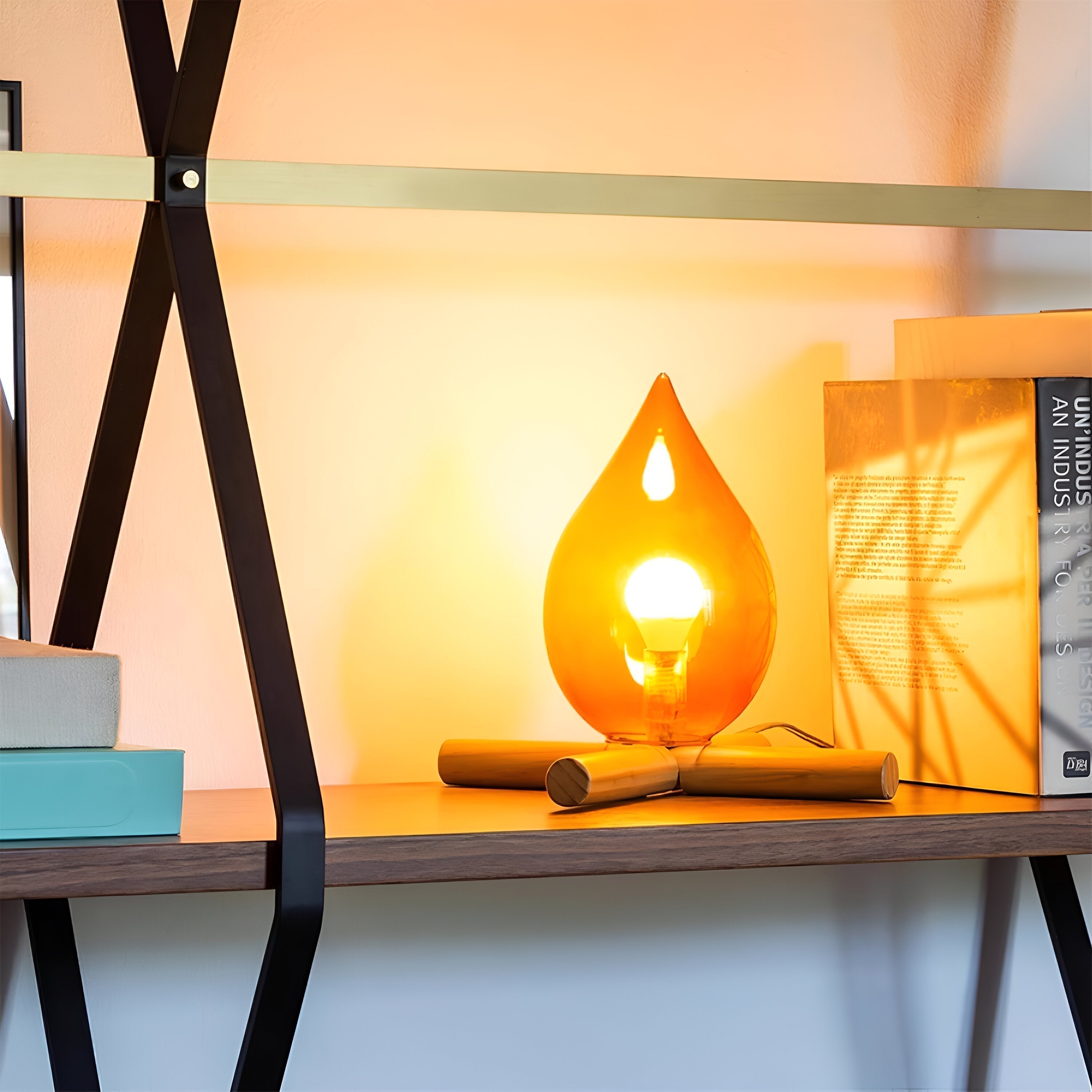 Sylara Ember Campfire Table Lamp With Realistic Flame Effect