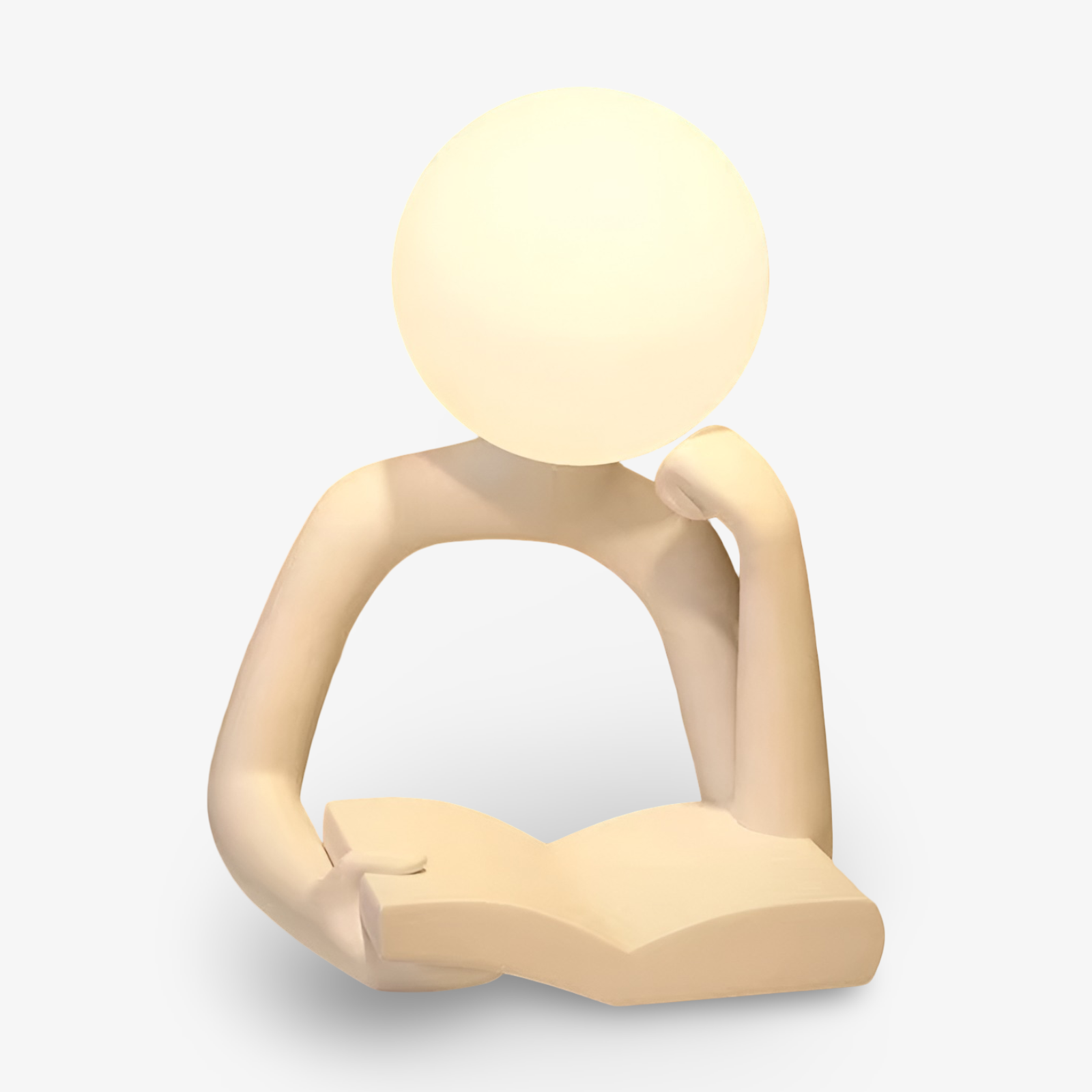 Lyra Sculptural Thinking Figure Reading Table Lamp for Books