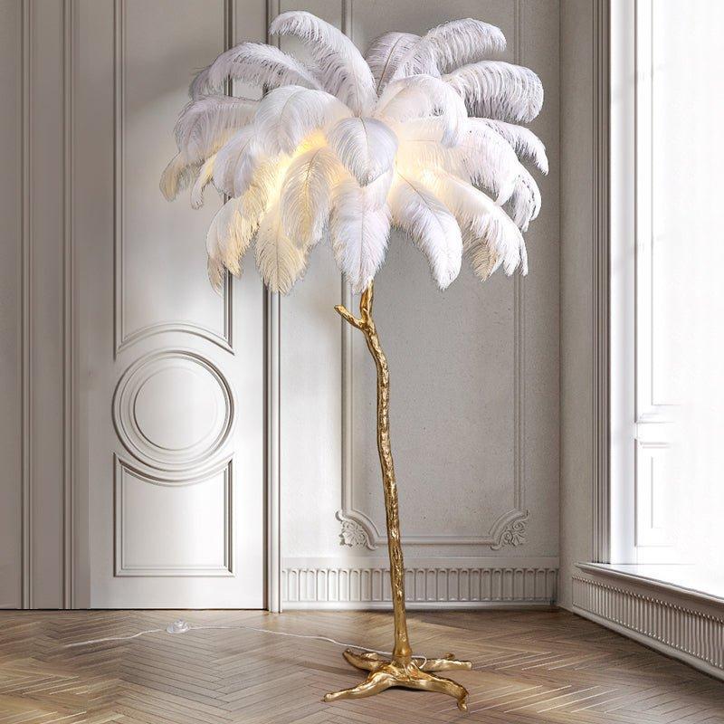 Lyra Feather Floor Lamp for Cozy Living Room Ambience