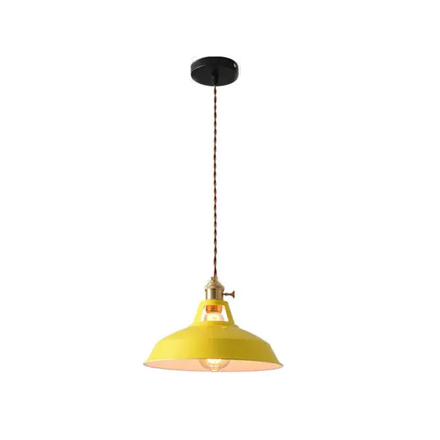 NovaCrest Colorful Retro Pendant Lamp in Seven Vibrant Shades