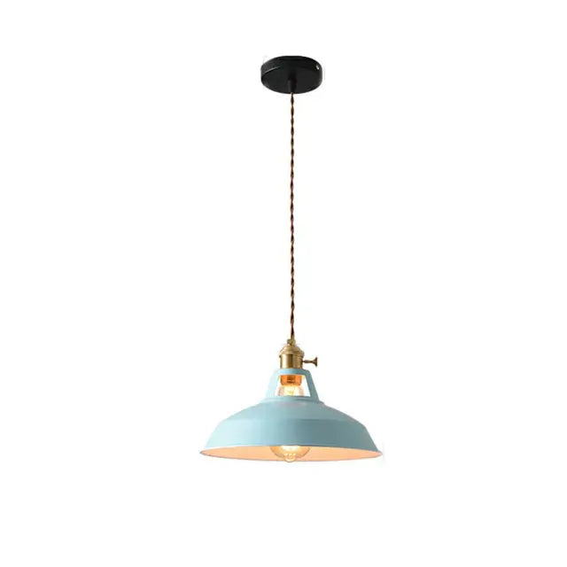 NovaCrest Colorful Retro Pendant Lamp in Seven Vibrant Shades