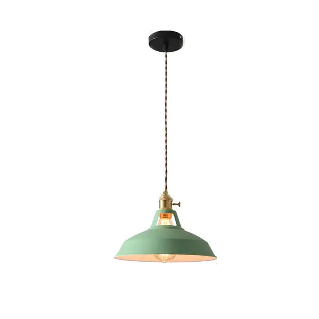 NovaCrest Colorful Retro Pendant Lamp in Seven Vibrant Shades
