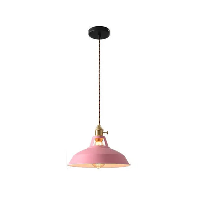 NovaCrest Colorful Retro Pendant Lamp in Seven Vibrant Shades