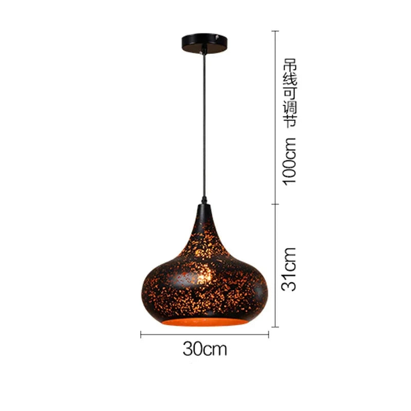 Havren Vintage Iron Pendant Light For Scandinavian Loft