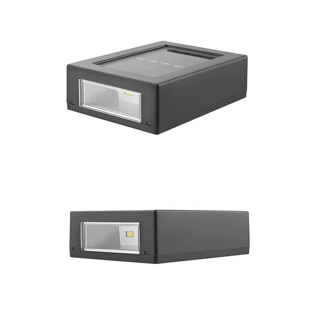 SolaraLux Solar Outdoor LED Wall Light IP65 Waterproof Black