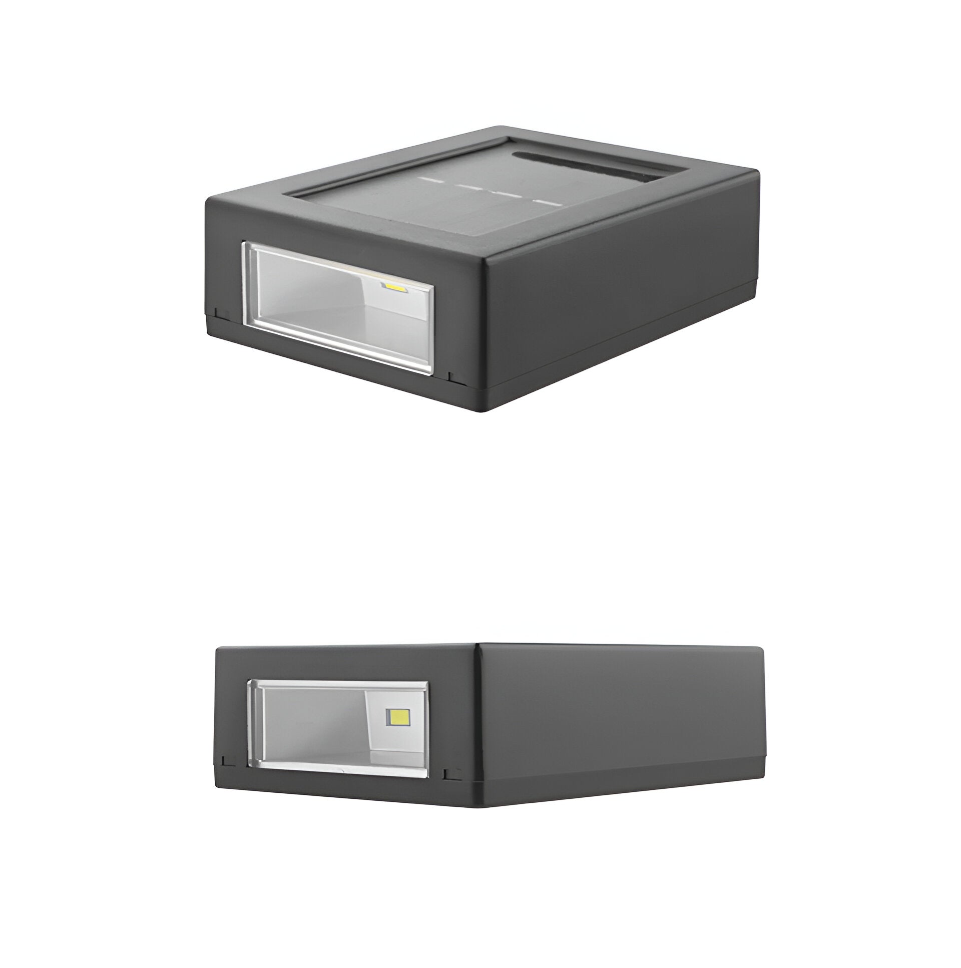 SolaraLux Solar Outdoor LED Wall Light IP65 Waterproof Black