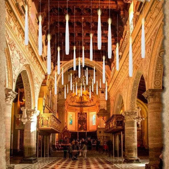 AetherGlow Flameless LED Floating Candles with Wand Hanging