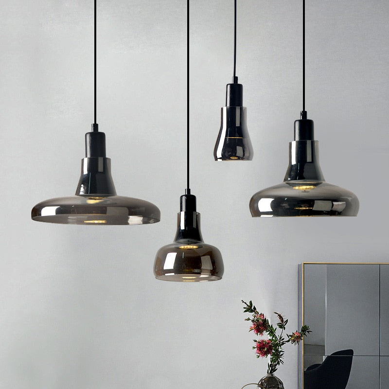 Ardena Glass Oval Pendant Lamp in Nordic Chic Style