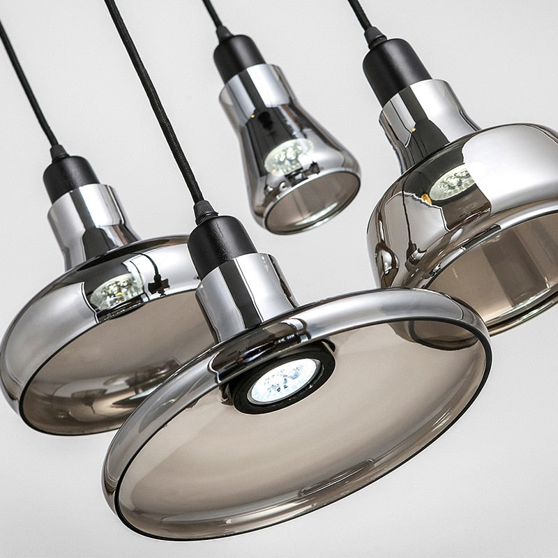 Ardena Glass Oval Pendant Lamp in Nordic Chic Style