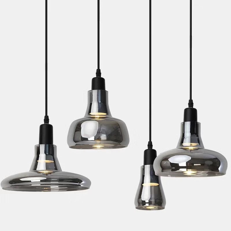 Ardena Glass Oval Pendant Lamp in Nordic Chic Style