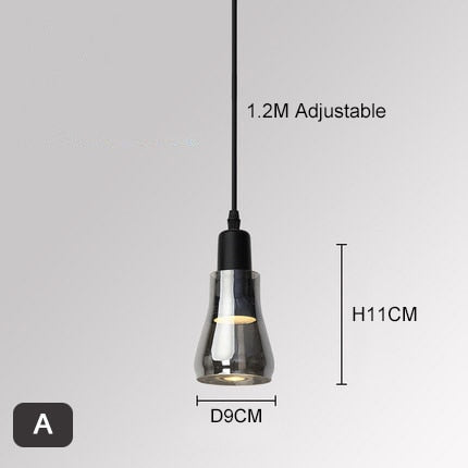 Ardena Glass Oval Pendant Lamp in Nordic Chic Style